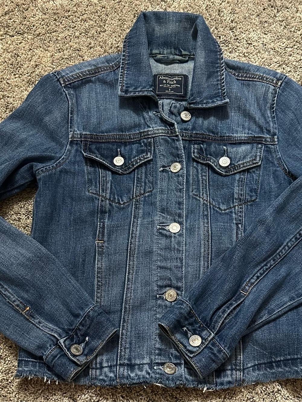Abercrombie & Fitch Dark Blue Denim Jacket